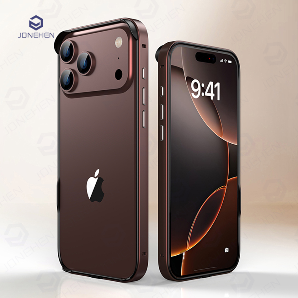 Metal Photo Panel - iPhone 18、17、16、15、14、13 Pro Max Air用、軽量ハイブリッドシリコンフレーム、アルミニウム金属ケース。優れた放熱性と保護性能を備えた合金製アクセサリー。
