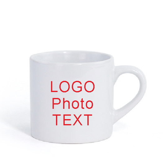 Sublimation Mug White - 175mlの小型コーヒーマグ。DIYでロゴや写真、テキストをカスタマイズできる。6オンスのミニサイズで、可愛らしいデザインのセラミックカップ。