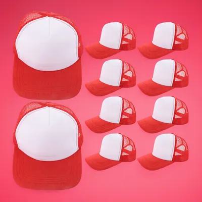 Hat Sublimation Blank - 10個入り、無地の野球帽、メッシュ素材、昇華プリント対応、DIYカスタムプリント可能、再利用可能、軽量、釣り、キャンプ、旅行、ギフトに最適。