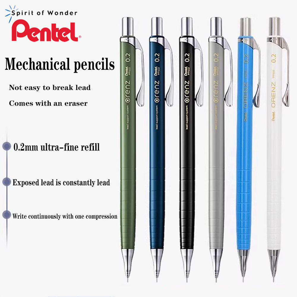 Pentel Pen Energel - 日本ぺんてる オレンツ 0.2mm シャープペンシル XPP502 スケッチ手描き漫画超細アクティビティ描画鉛筆文具